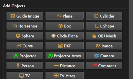 Add Objects → Projector Array 버튼을 클릭합니다.