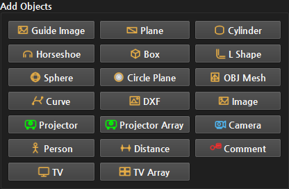 Add Objects의 TV Array 버튼으로 여러 대를 함께 생성합니다.