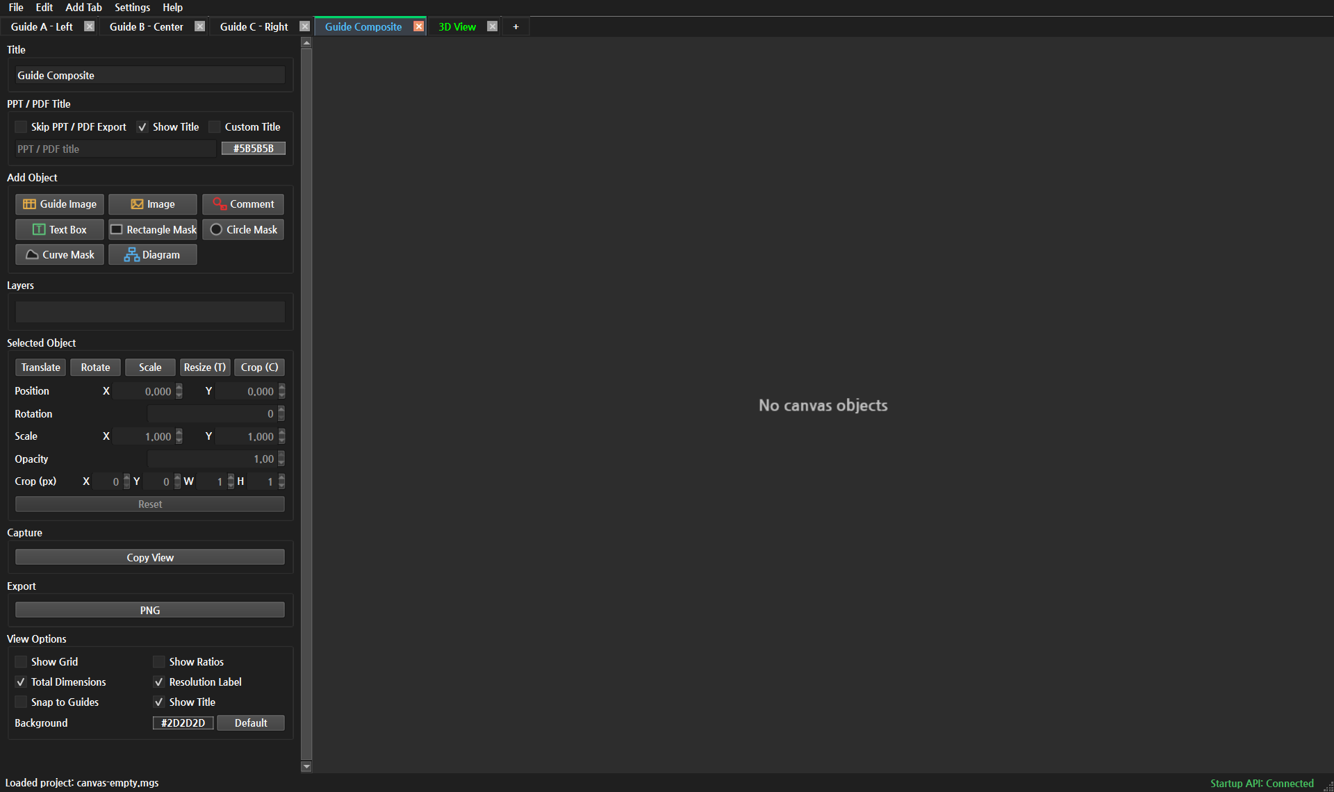 Use Guide Image in Canvas to add the source guides
