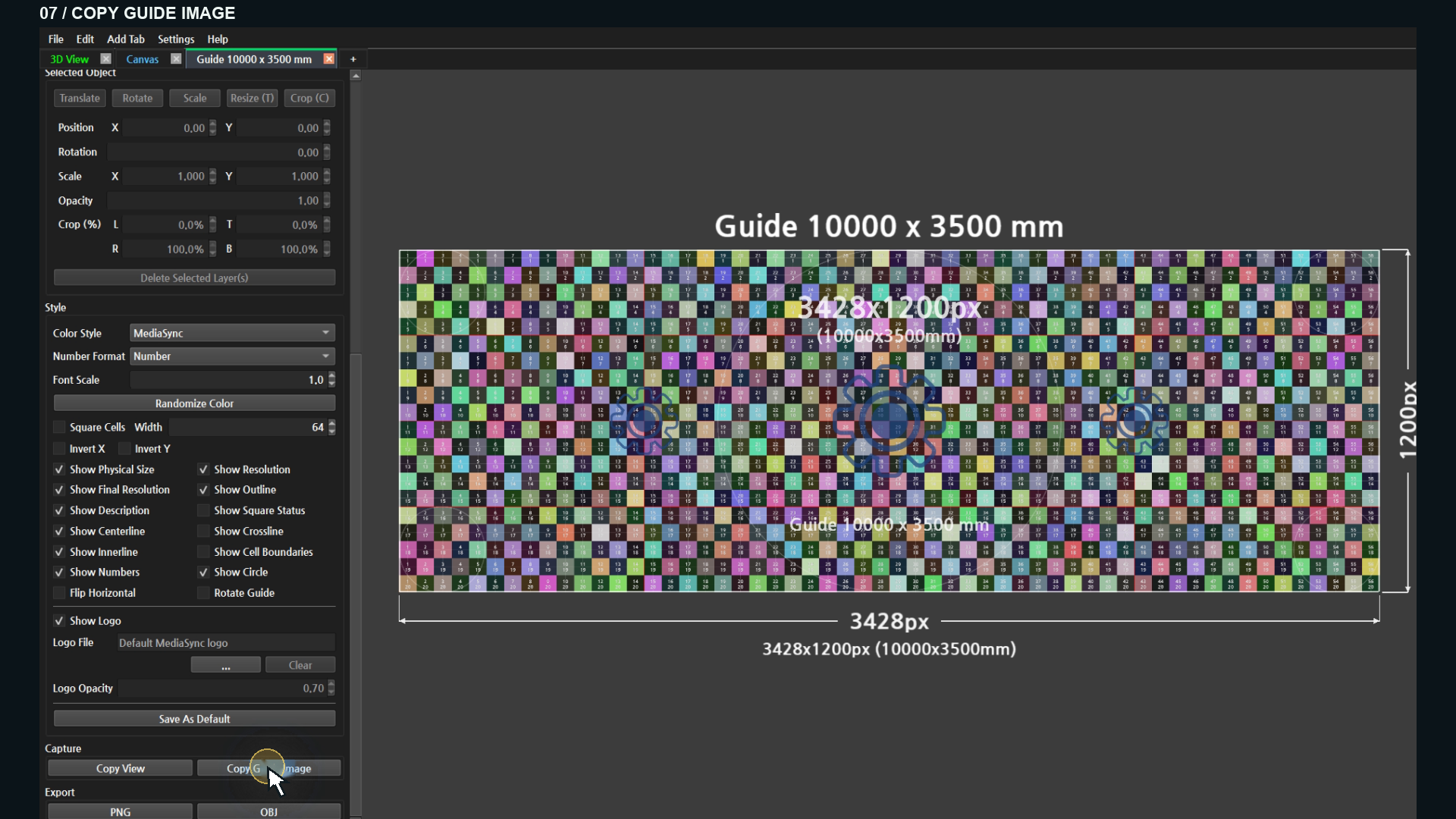 Capture → Copy Guide Image